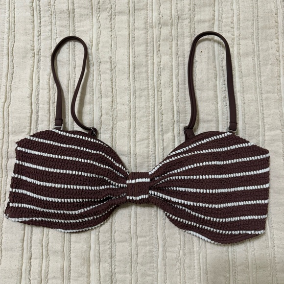Abercrombie & Fitch Other - NWT Abercrombie and Fitch Brown and White Bandeau Bikini Top
